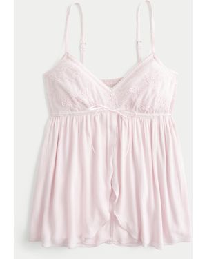 Hollister Easy Flyaway Babydoll Tank - Pink