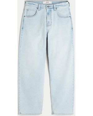 Hollister Light Wash Skater Baggy Jeans - Blue