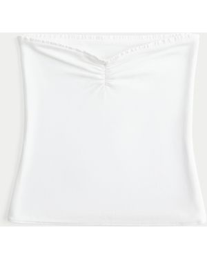 Hollister Cinch Bust Tube Top - White