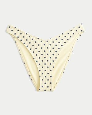 Hollister Rib Cheeky Bikini Bottom - Metallic