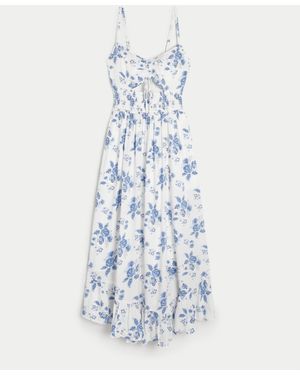 Hollister Asymmetrical Hem Maxi Dress - Blue