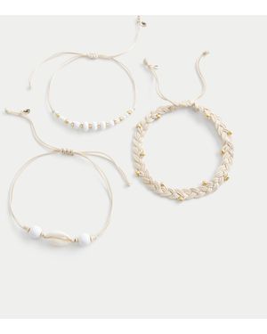 Hollister Natural Puka Anklet 3-pack
