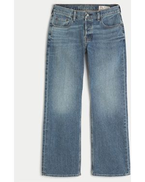 Hollister Hermosa Medium Wash Relaxed Bootcut Jeans - Blue
