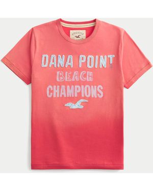 Hollister Vault Release Surf Logo Graphic Tee - Pink