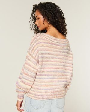 Hollister Edler, schulterfreier Pullover - Natur
