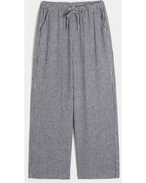Hollister Linen-blend Baggy Pull-on Trousers - Grey