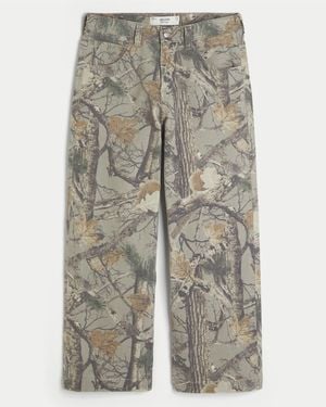 Hollister Camo Super Baggy Jeans - Grey