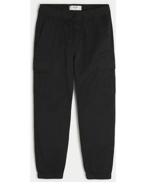 Hollister Relaxed Cargo Joggers - Black