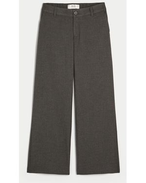 Hollister Low-rise Straight Trousers - Grey