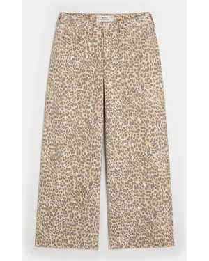 Hollister Low-rise Leopard Print Super Baggy Jeans - Natural