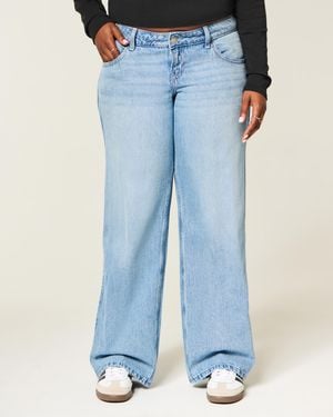 Hollister Ultra Low Rise Baggy Jeans - Blau