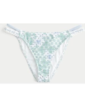 Hollister Stitched Double-strap Cheeky Bikini Bottom - Blue
