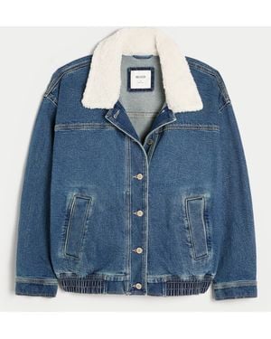 Hollister Dark Wash Denim Jacket - Blue