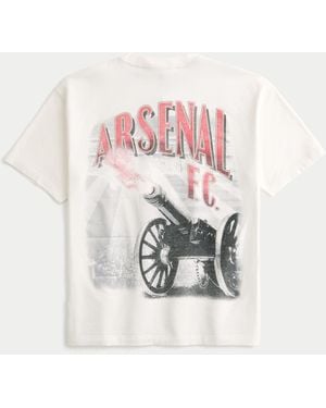 Hollister Oversized Arsenal Graphic Tee - White