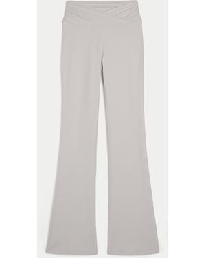Hollister Gilly Hicks Active Recharge Wrap Waist Boot Leggings - White