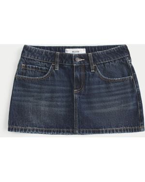 Hollister Low-rise Denim Mini Skort - Blue