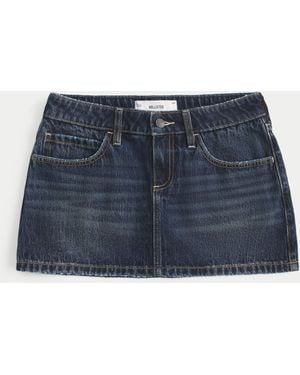 Hollister Low-rise Denim Mini Skort - Blue