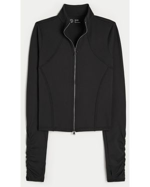 Hollister Gilly Hicks Active Recharge Bow Double Zip Jacket - Black