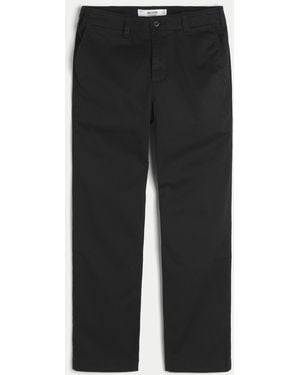 Hollister Slim Straight Chino Trousers - Black