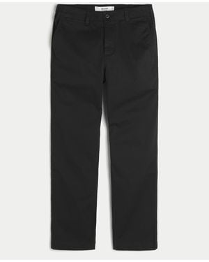 Hollister Slim Straight Chino Trousers - Black