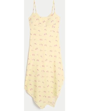 Hollister Asymmetrical Hem Midi Dress - Metallic