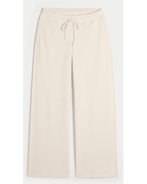 Hollister Gilly Hicks Waffle Lace Straight Trousers - Natural