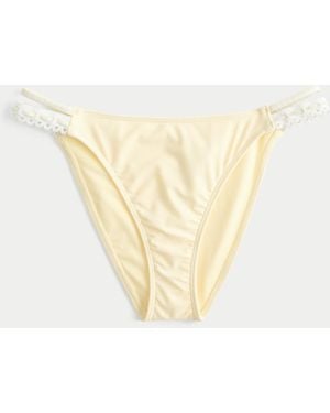 Hollister Stitched Double-strap Cheeky Bikini Bottom - White