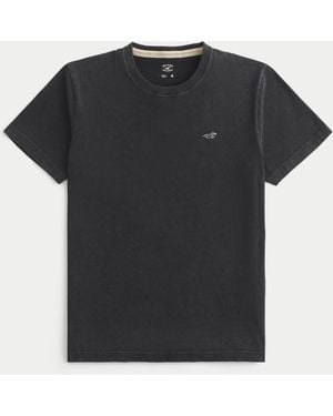Hollister Cotton Icon Crew T-shirt - Black