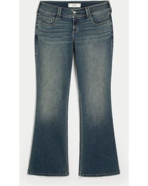 Hollister Low-rise Medium Wash Bootcut Jeans - Blue
