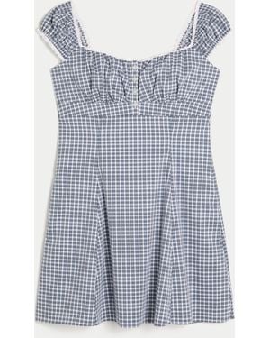 Hollister Henley Shirt Mini Dress - Blue