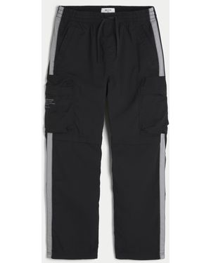 Hollister Baggy Cargo Track Trousers - Black