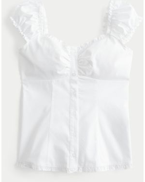 Hollister On/off-the-shoulder Poplin Blouse - White