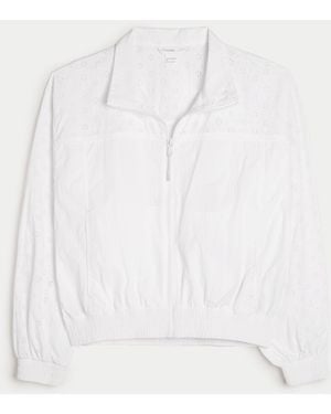 Hollister Gilly Hicks Active Eyelet Windbreaker - White