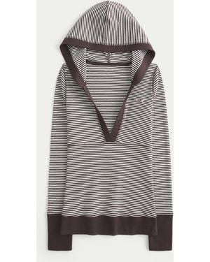 Hollister Knit Icon Hoodie - Grey