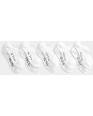 Hollister Logo Ankle Socks 5-pack - White