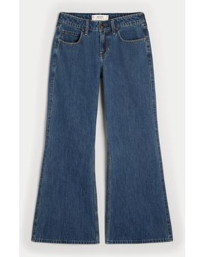 Hollister Low-rise Dark Wash Baggy Flare Jean - Blue