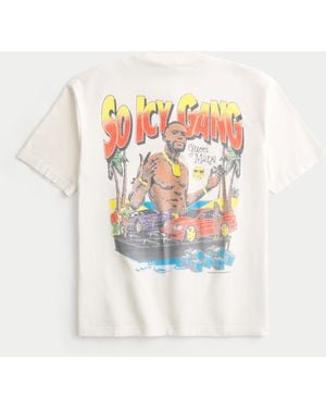 Hollister Boxy Gucci Mane Graphic Tee - White