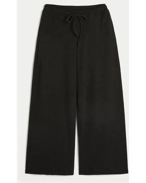 Hollister Gilly Hicks Baggy Cosy Waffle Trousers - Black