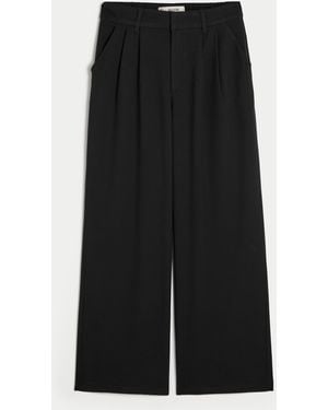 Hollister Hollister Livvy Ultra High-rise Wide-leg Trousers - Black