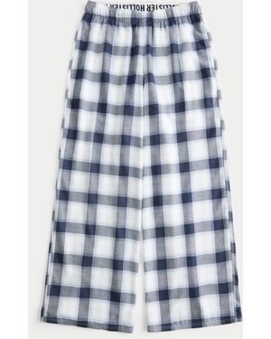 Hollister 24/7 Baggy Flannel Pyjama Trousers - Blue