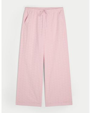 Hollister Eyelet Pull-on Baggy Trousers - Pink