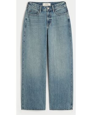 Hollister Curvy High-rise Baggy Jeans - Blue