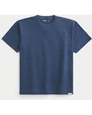 Hollister Relaxed Washed Crew T-shirt - Blue