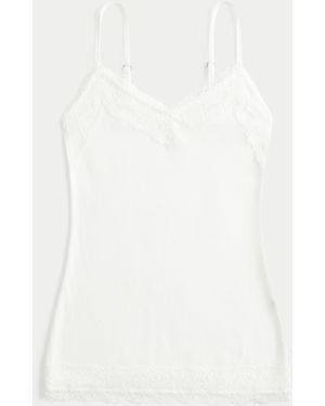 Hollister Lace Trim Cami - White