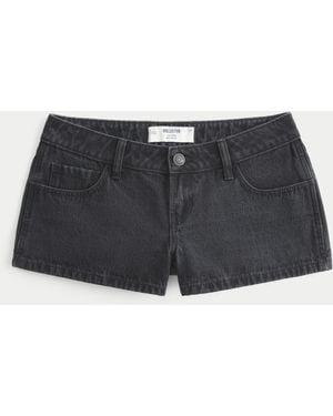 Hollister Low-rise Black Denim Mini Shorts