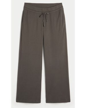 Hollister Gilly Hicks Always Cosy Waffle Straight Trousers - Grey
