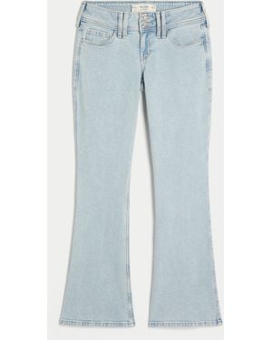 Hollister Low-rise Light Wash Bootcut Jeans - Blue