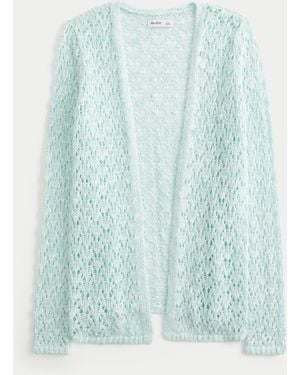 Hollister Open-stitch No-close Cardigan - Blue