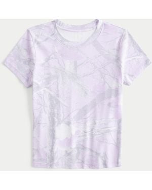 Hollister Camo Crew Baby Tee - Purple