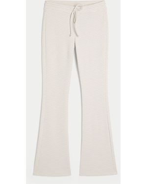 Hollister Gilly Hicks Always Cosy Waffle Bootcut Trousers - Natural